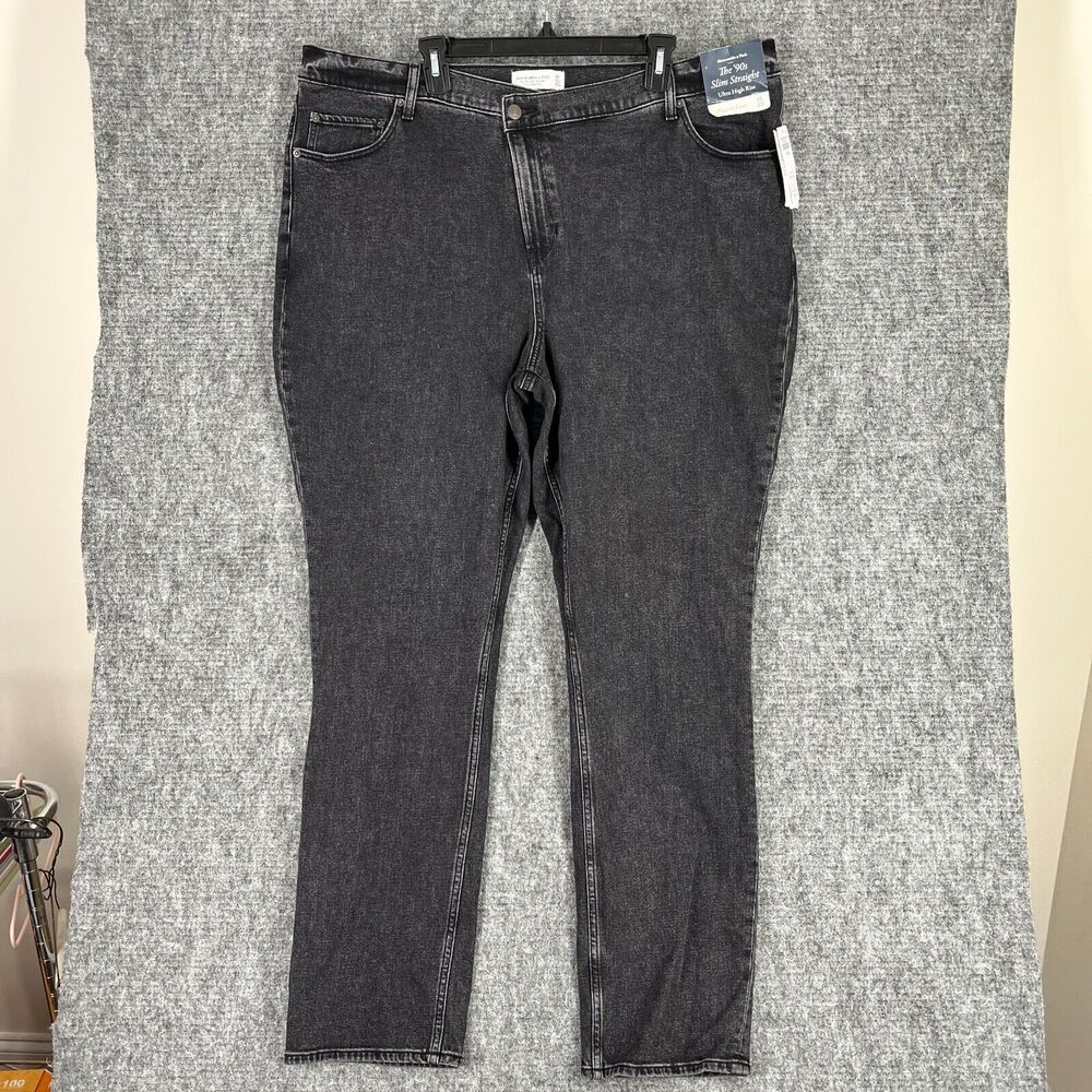 Abercrombie Fitch Jeans Womens 36/22L 90s Slim Straight Ultra High Waist Curve
